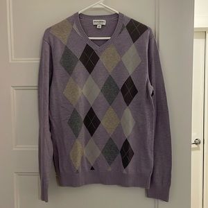 Banana Republic Men’s Argyle V-Neck Sweater